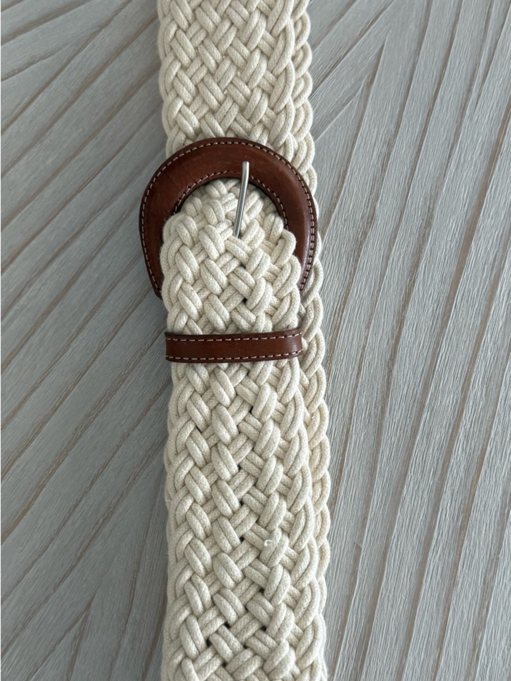 Lands End Woven a rope Belt Style 506  Large Vintage